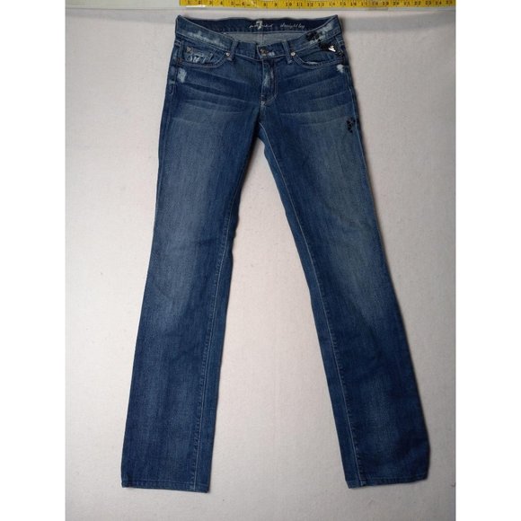 7 Seven Straight leg fit size 28 blue jeans - Picture 1 of 10